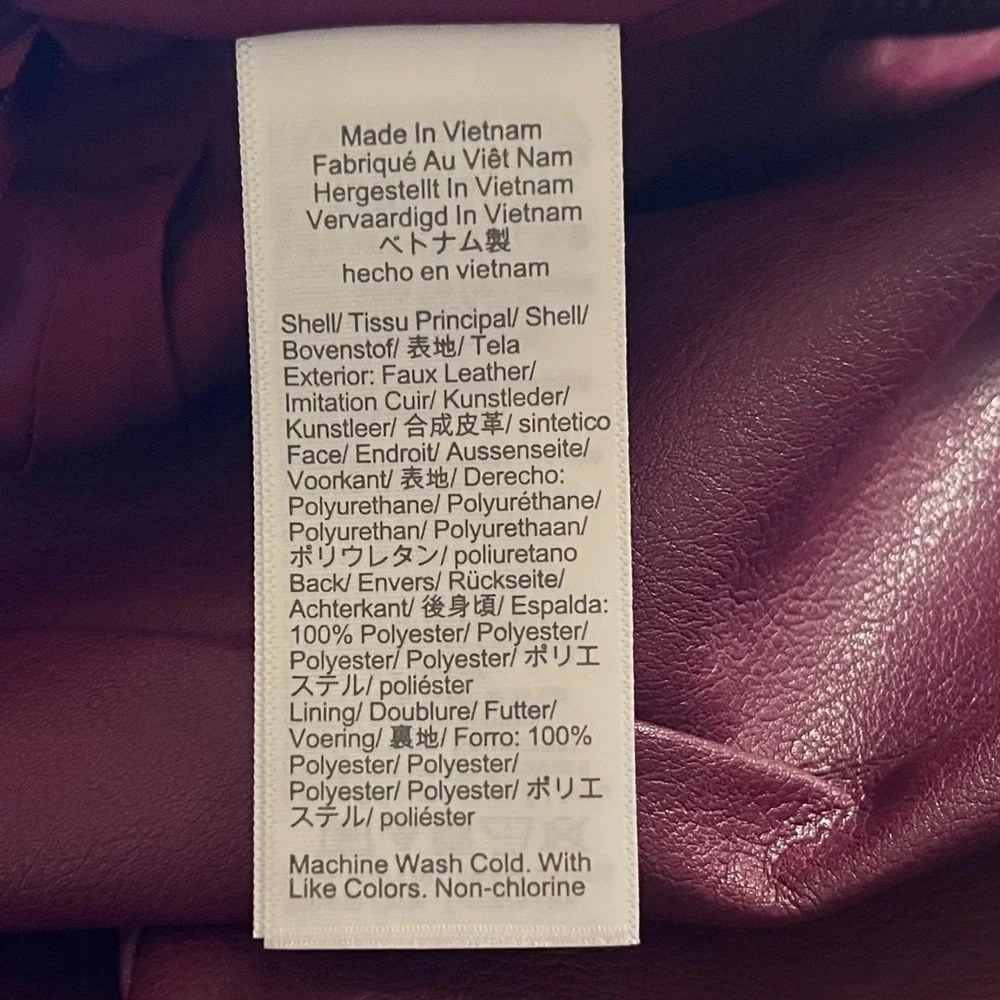 NWT J.Crew Burgundy Faux Leather Pencil Skirt Lined Classic Midi Size 16 - Picture 3 of 5